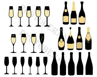 Download Champagne Glasses Svg Etsy