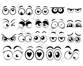 Download Cartoon Eyes Svg Etsy