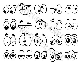 Download Cartoon Eyes Svg Etsy