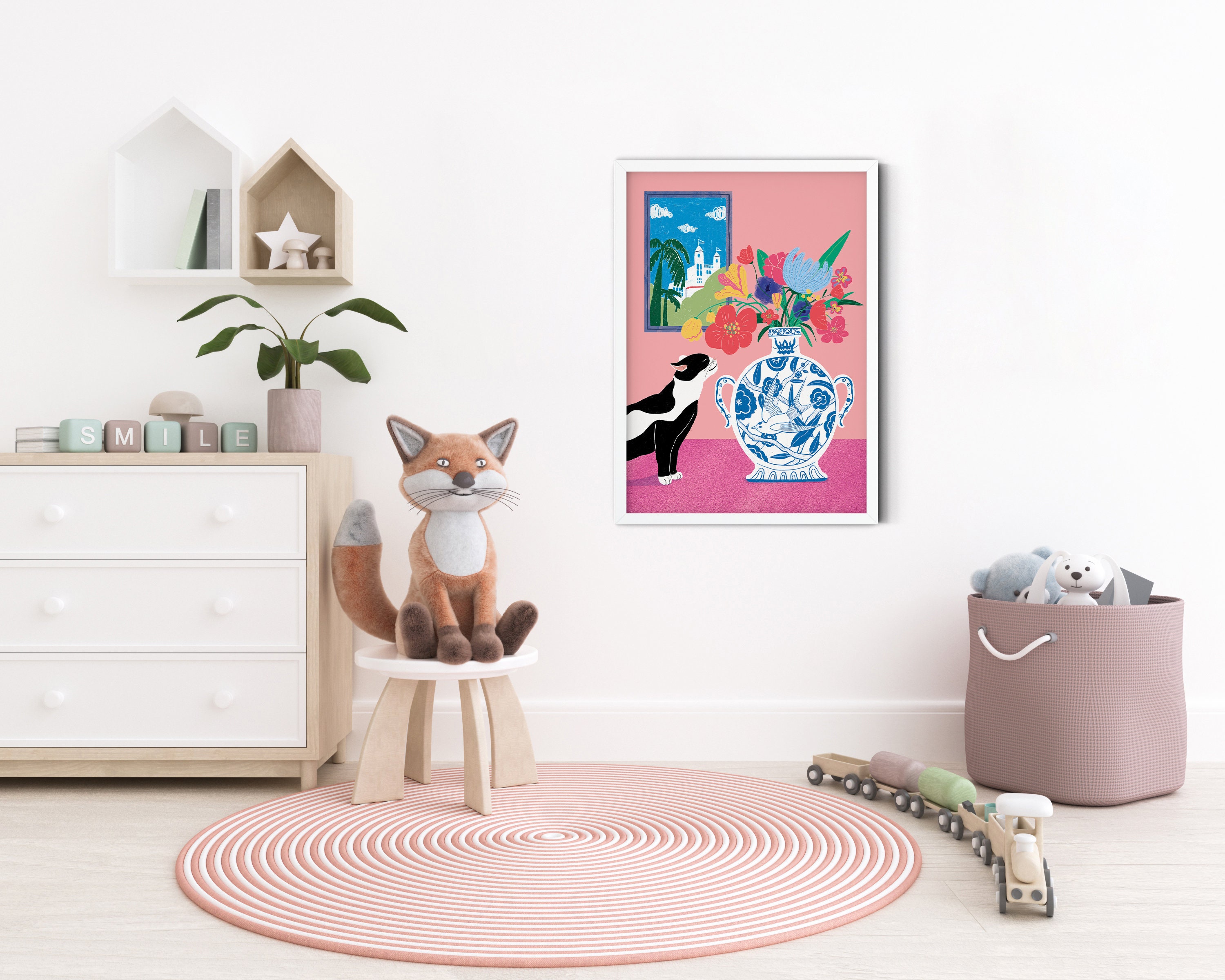 Cat Nursery Decor, Cat Nursery Art, Cat Printable, Kitten Wall Art, Cat