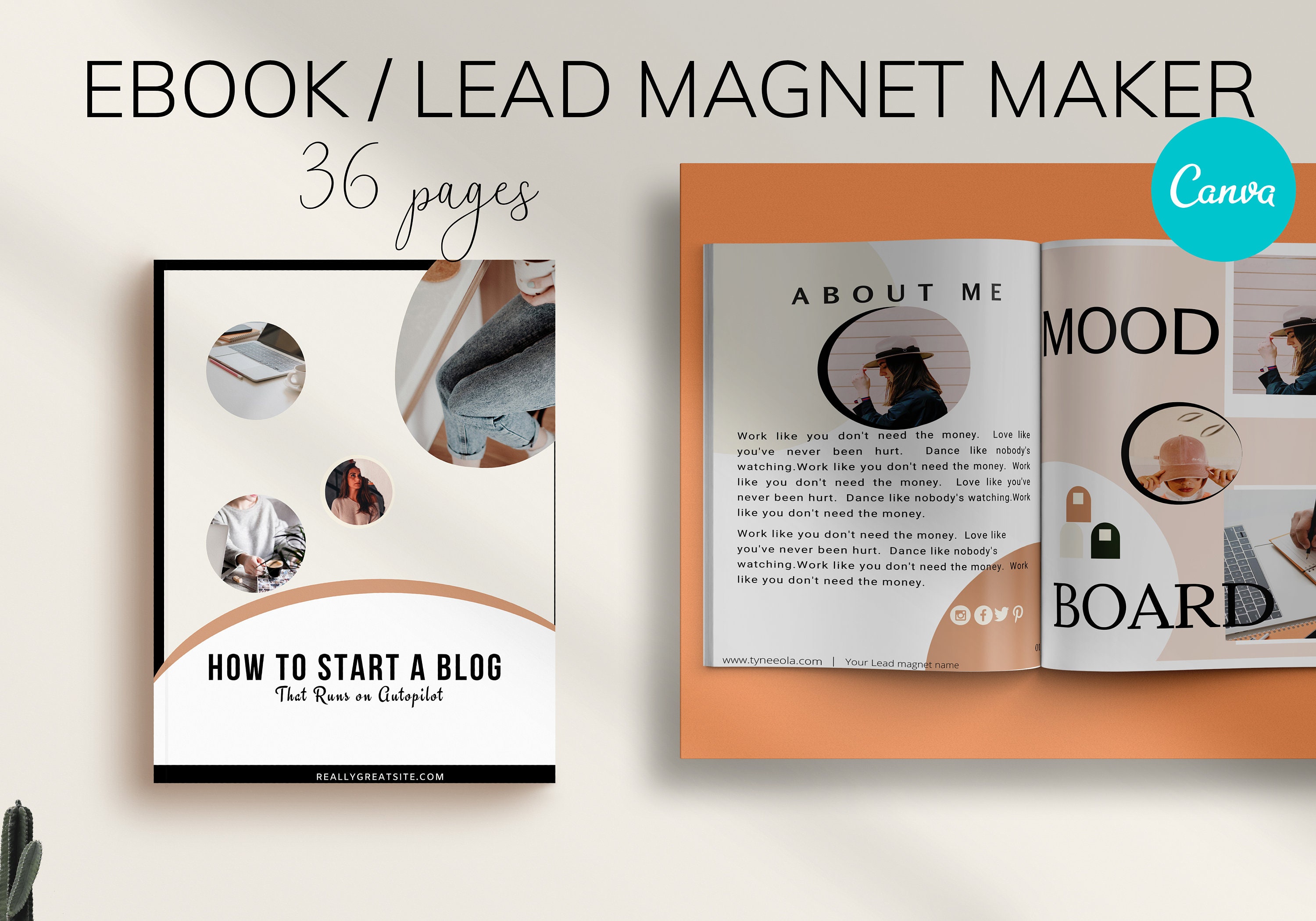 Ebook Canva Template Lead Magnet Templates For Bloggers And Etsy