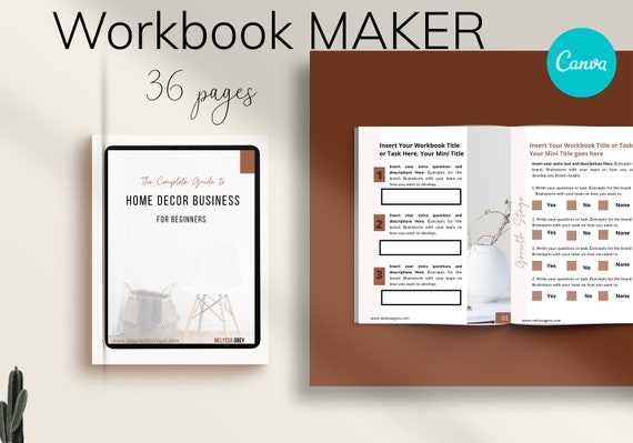 Canva Workbook Template | Lead Magnet Templates for Coaches and Bloggers, Worksheet template, Webinar workbook Canva. Lead magnet Canva