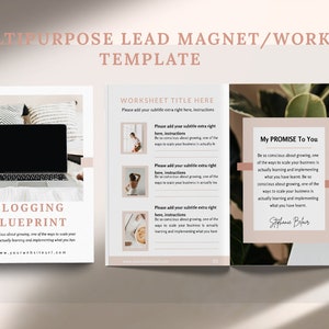 Workbook  Template  |  Canva Template | Fully Customizable Blogger Opt-in Freebie | Online Course Content Lead Magnet