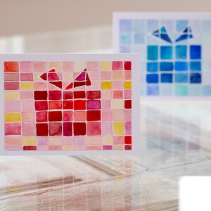 Geschenk Karte, Geldgeschenk, Danke, Glück- und Segenswünsche, Einschulung, Aquarellpapier, handgemaltes Unikat www.gabriellartdesigns.com