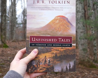 Unfinished Tales of Númenor and Middle Earth JRR Tolkien Fantasy Lore Book