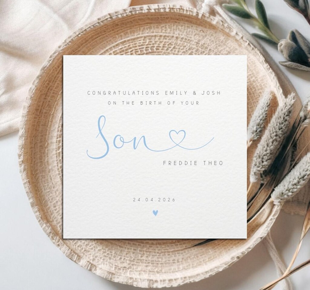 Biglietto Di Auguri Per Nascita In Inglese: To A Special Son And Daughter-in-law... Con Busta, 22,9x15,2 Cm
