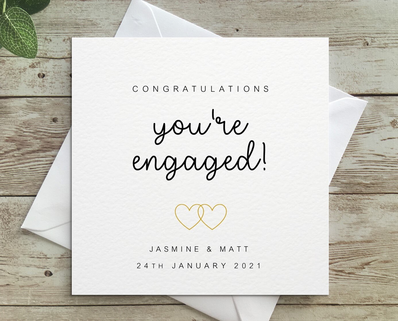 Personalised Engagement Card You're Engaged Etsy