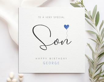 Personalised Son Birthday Card I For Him I Happy Birthday I Luxury