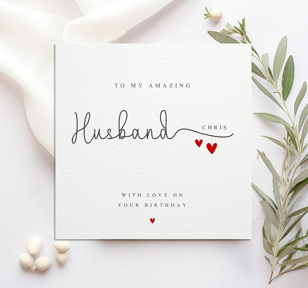 Personalised Husband Birthday Card | Luxury I for Him | Happy Birthday ...