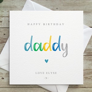 Personalised Birthday Card, Happy Birthday Daddy, Grandad, Uncle, Gramps, Papa, Birthday Card for Dad, To my Grandad, Personalised