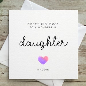 Personalised Happy Birthday Daughter Daughter Birthday Card | Etsy