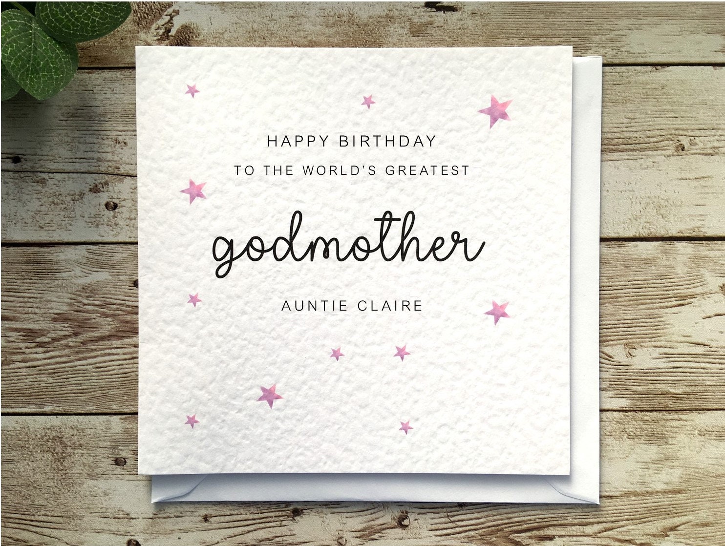 Personalised Godmother Birthday Card Happy Birthday to the | Etsy