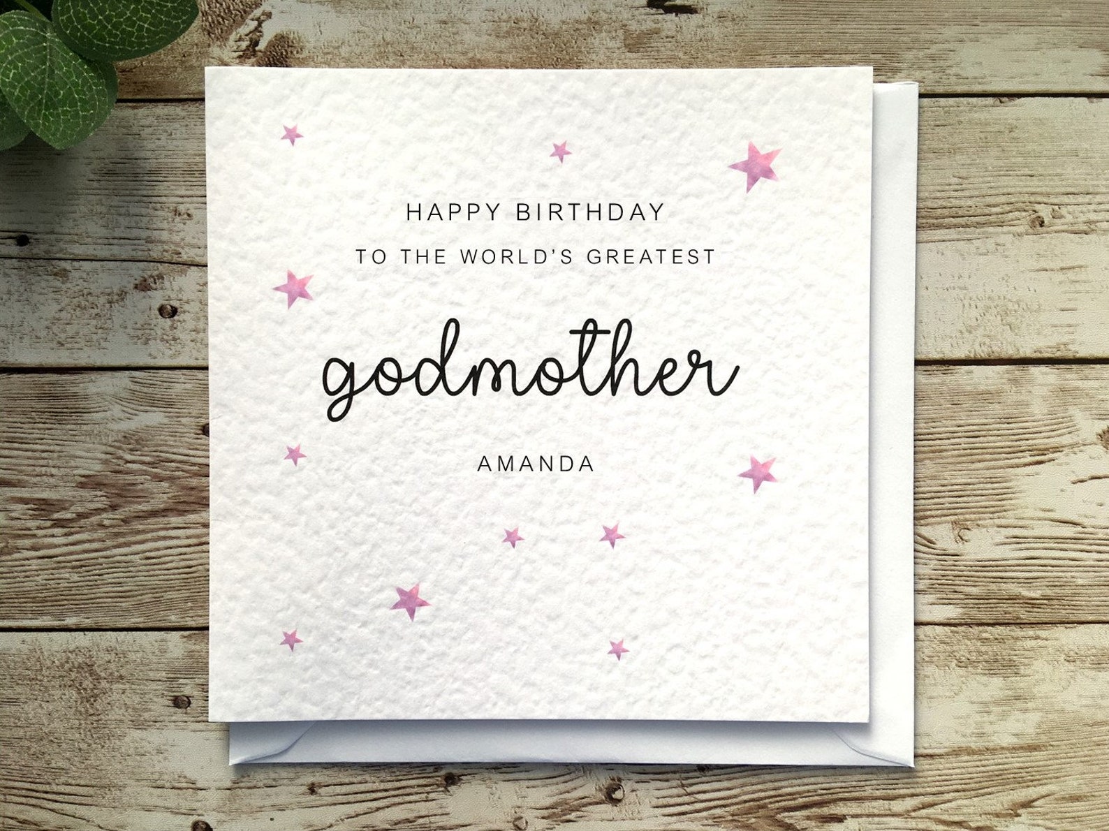Personalised Godmother Birthday Card Happy Birthday to the | Etsy