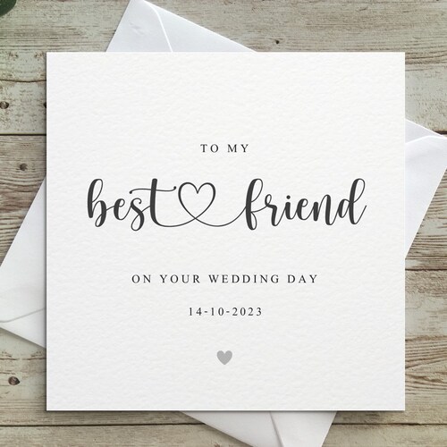 To My Best Friend on Her Wedding Day Gift for Bride Best Etsy Australia