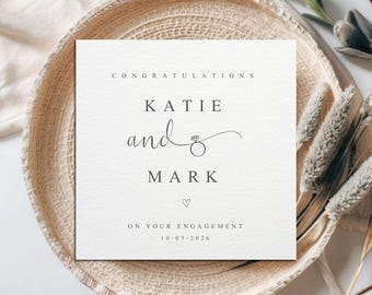 Personalised Engagement Card | Engaged | Congratulations | Couple | Luxury