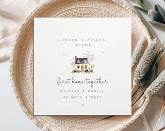 Personalised New Home Card | Luxury | For Friends I Couple | Family I First Home Together I Forever Home | Keepsake