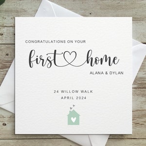 Personalised Congratulations on your First Home Card, First Home, Congratulations, First Home, 1st home, Personalised, Luxury