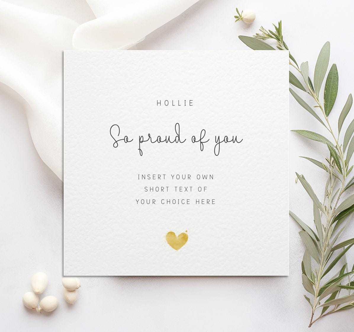 Personalised Custom so Proud of You Card I Luxury I Friend I Daughter I ...