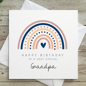 Personalised Happy Birthday Nanna, Nanny, Grandma, Granny, Grandad, Pops, Pappa, Grandpa, Rainbow, Happy Birthday, Personalised