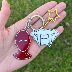 Happy and Bloodless Keychains | Astarion Inspired Keychains | BG3 Keychains | Vampire Keychain