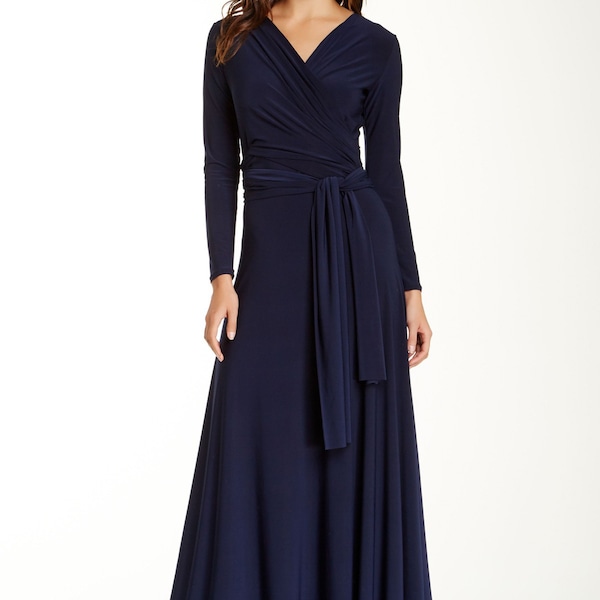 front tie wrap dress