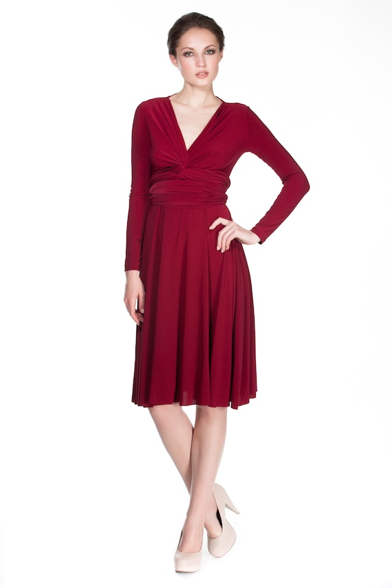 long sleeve convertible dress