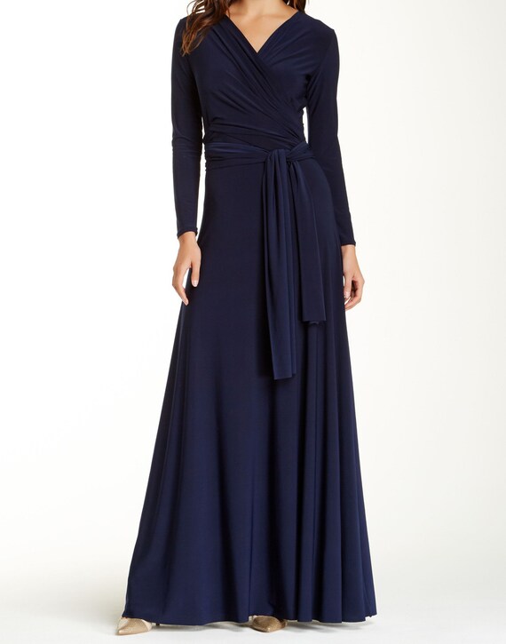 fitted lace wedding dress Olivia Long Sleeve Maxi Dress main image 1