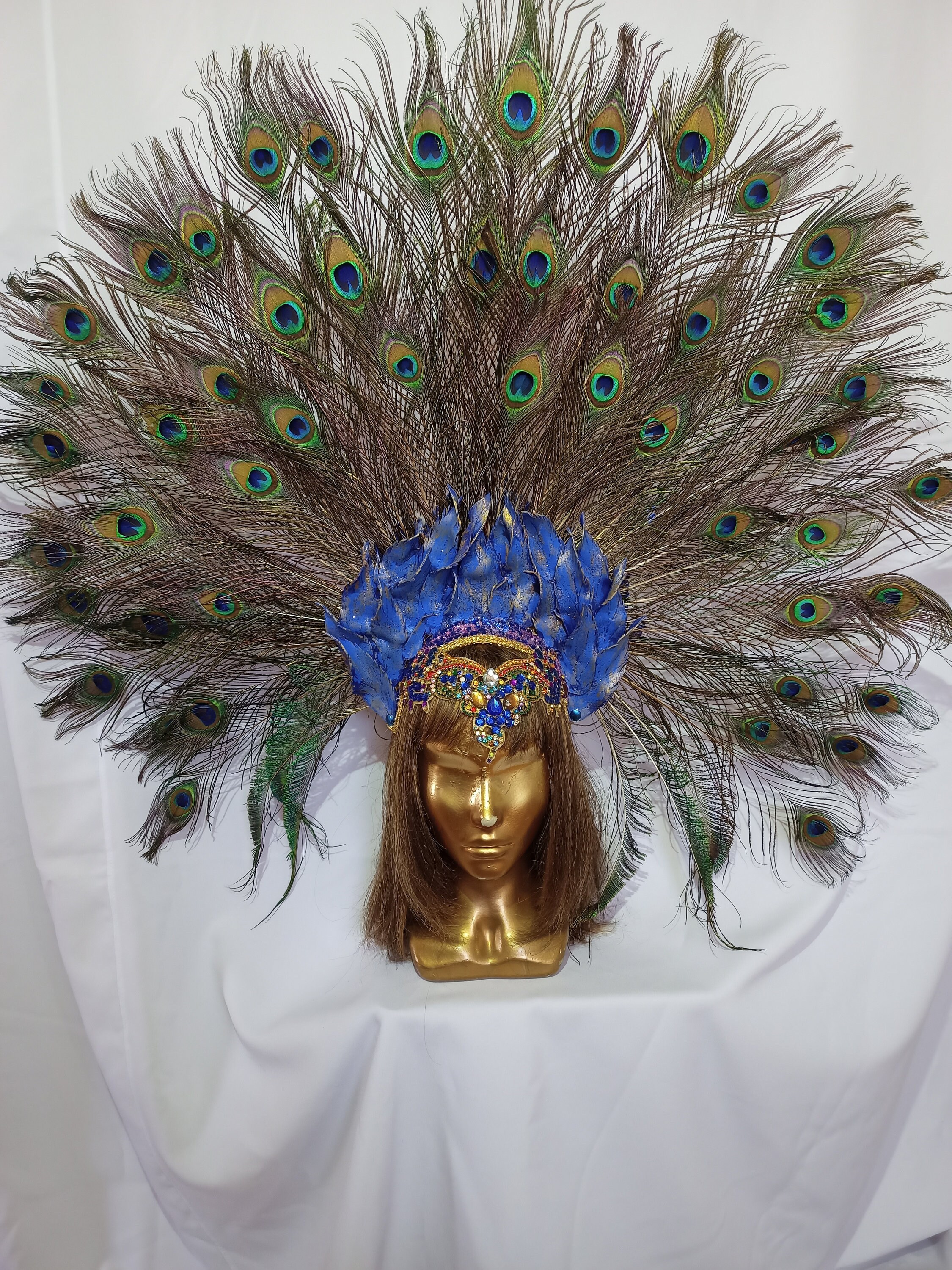 Peacock Headpiece. Kentucky Derby hat. Peacock hat. Royal Etsy