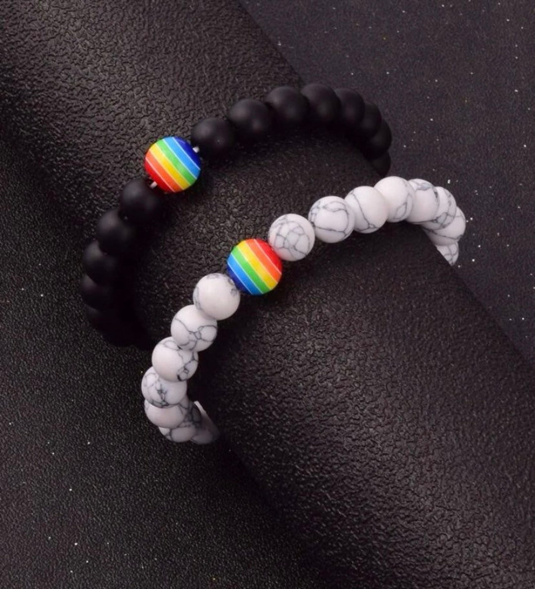 Rainbow Beaded Bracelet| Gay Pride| Friendship Handmade Bracelet| Pride ...