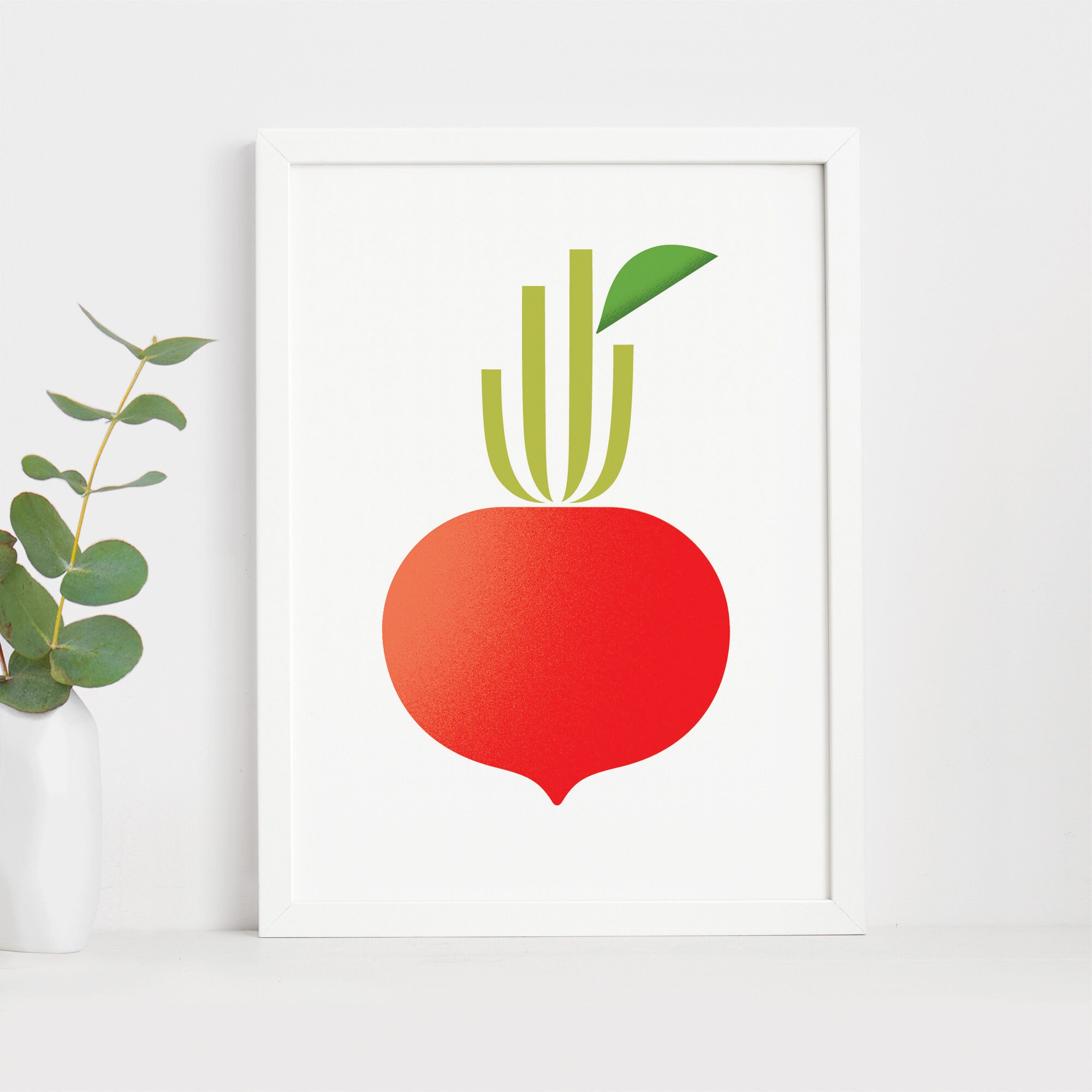 Red Radish Print Vegetable Unframed Print Plant Print Etsy UK
