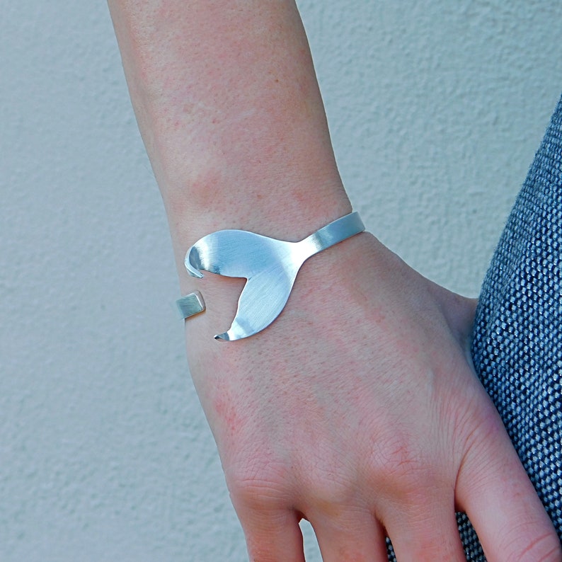 Tail bracelet Mermaid tail cuff bracelets silver Cuff bracelets mermaid bangle bracelet fairytale jewelry Solid silver bangle bracelets