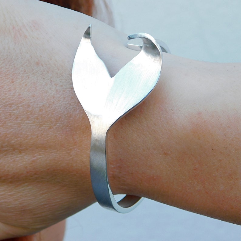 Tail bracelet Mermaid tail cuff bracelets silver Cuff bracelets mermaid bangle bracelet fairytale jewelry Solid silver bangle bracelets