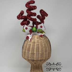 Red Tinsel Swirly Fascinator/Headband/Headpiece - Christmas/Holiday/Whimsical/Candy Land/Red/Green/Grynch/CindyLu/Hooville/Big Green Monster