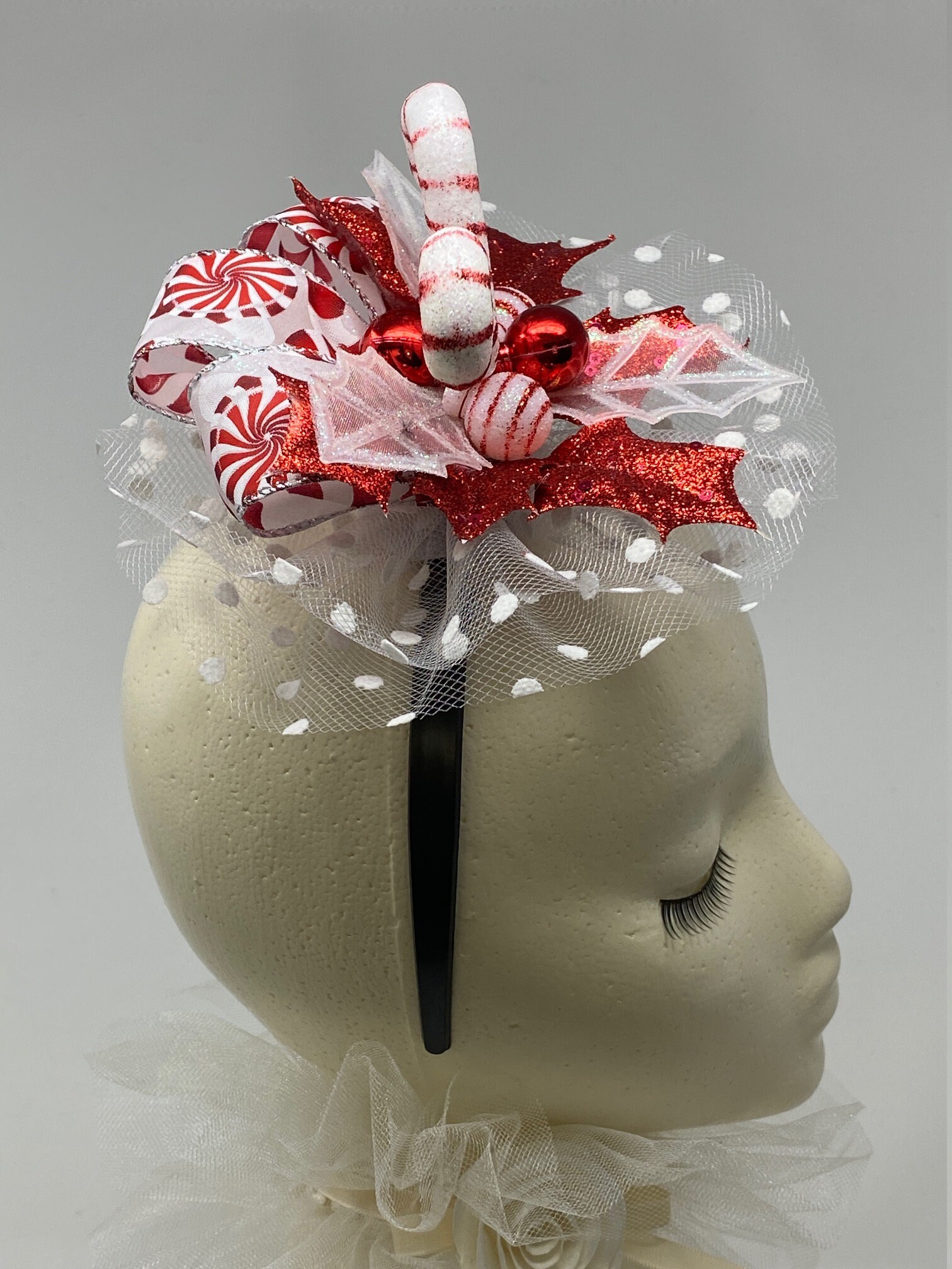 Candy Cane Fascinator/Headband/Headpiece Etsy