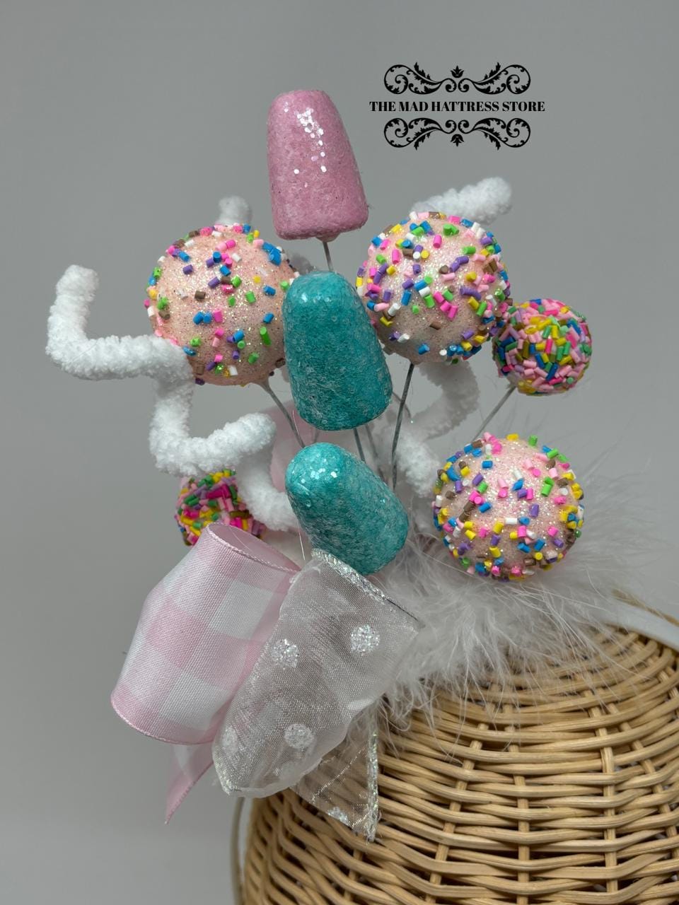Pink Swirly Candy Headband/Fascinator/Headpiece
