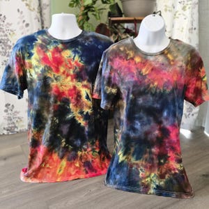 Firestorm Crinkle Ice Dye Tie Dye - Unique T-Shirts Short Long Sleeve Sweatshirts Hoodies  S-3XL Plus Size - Hand Dyed