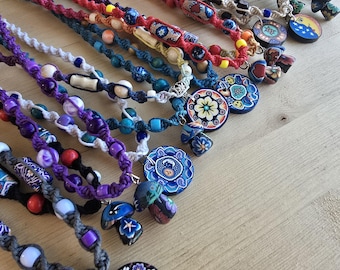 Handmade Fimo Mushroom Hemp Necklace – Festival Rave Jewelry