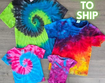 READY TO SHIP Tie Dye Onesies®, Kid/Youth Tees, Toddler Tees - One of a Kind