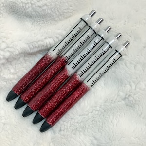 Nurse Syringe Needle Glitter Gel Pens Inkjoy 0.7 Personalized Custom Epoxy Appreciation Gift Bullet Journaling Valentine&#39;s Day Easter Gift