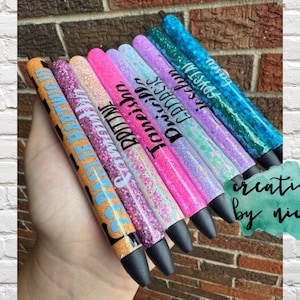 Glitter GEL Pens Inkjoy Gel Pens 0.7 Personalized Inkjoy Custom Epoxy Resin Customized Bullet Dot Journaling Easter Basket Valentine's Day image 2
