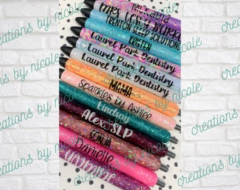 Glitter GEL Pens Inkjoy Gel Pens 0.7 Personalized Inkjoy Custom Epoxy Resin Customized Bullet Dot Journaling Valentine's Day Gift Easter