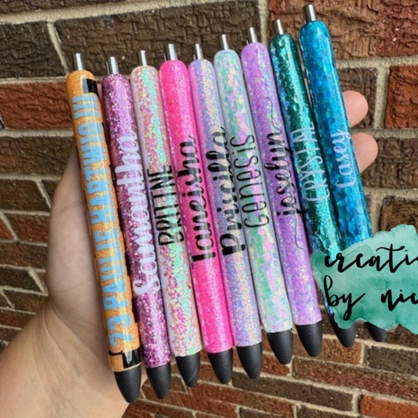Glitter GEL Pens Inkjoy Gel Pens 0.7 Personalized Inkjoy Custom Epoxy Resin Customized Bullet Dot Journaling Easter Basket Valentine's Day