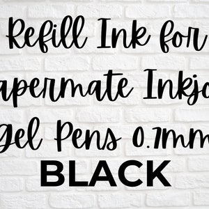Refill Ink Compatible With Papermate Inkjoy Energel S Gel 0.7 Gel Pens - Black image 2