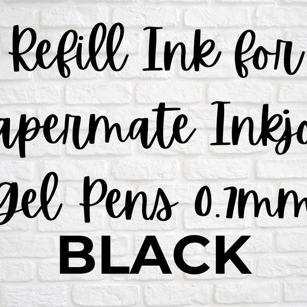 Refill Ink Compatible With Papermate Inkjoy 0.7 Gel Pens - Black