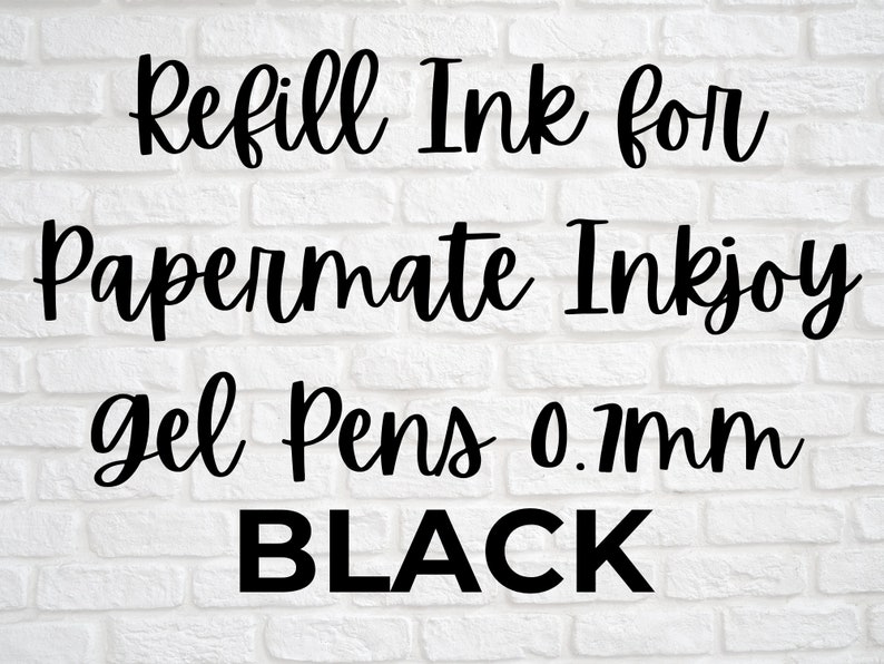 Refill Ink Compatible With Papermate Inkjoy Energel S Gel 0.7 Gel Pens - Black image 2