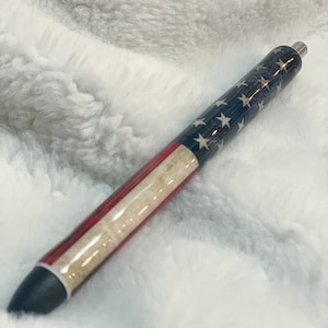 Distressed American Flag Gel Pens Inkjoy Gel Pens 0.7 Personalized Inkjoy Pens Custom Gel Pens Epoxy Pens Resin Christmas Xmas Gift for Him