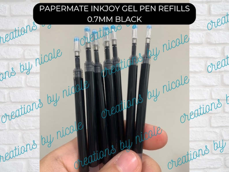 Refill Ink Compatible With Papermate Inkjoy Energel S Gel 0.7 Gel Pens - Black image 1