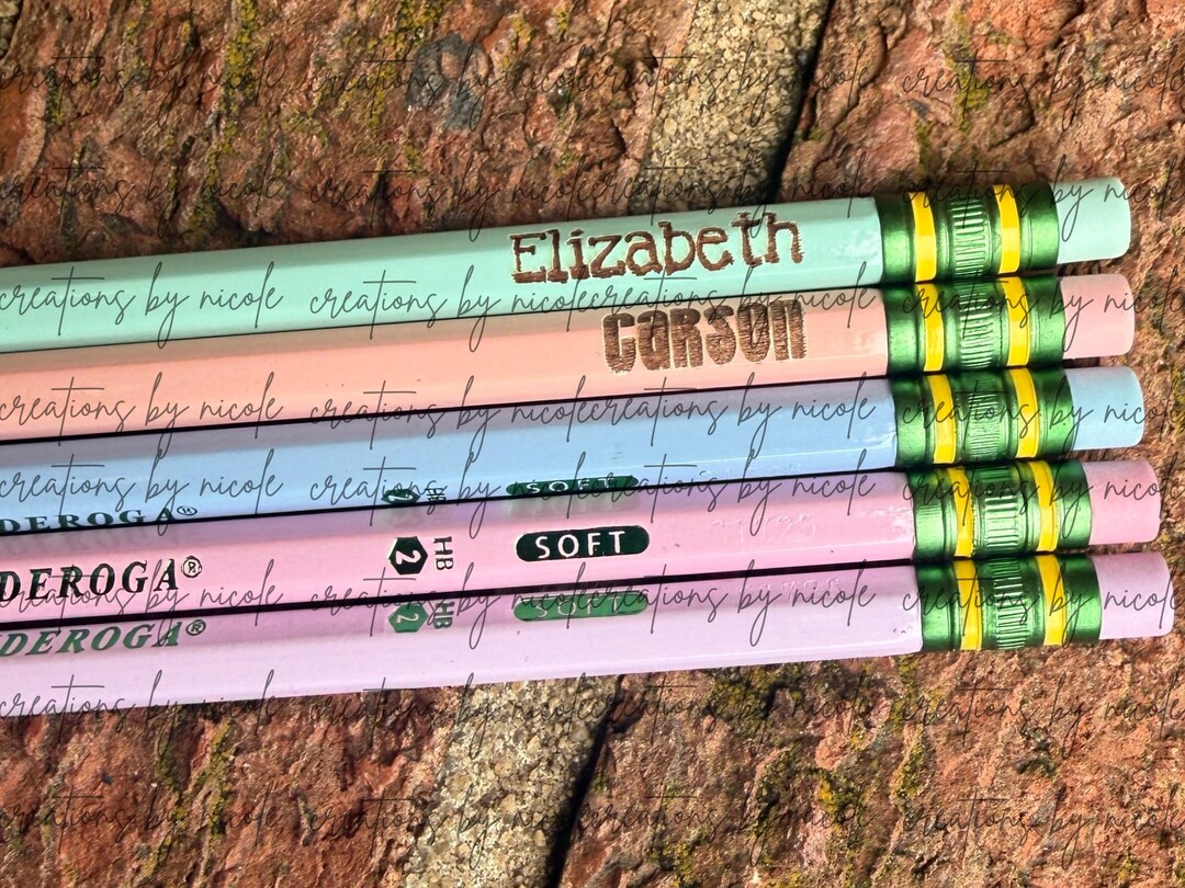 Personalized Laser Engraved Ticonderoga Pencils – Pastel No. 2 School ...