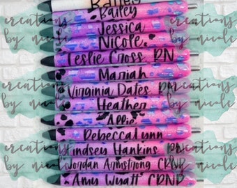 Holographic Ombre Leopard Gel Pens Inkjoy Gel Pens 0.7 Personalized Inkjoy Pens Custom Gel Pens Epoxy Pens Easter Basket Valentine's Day