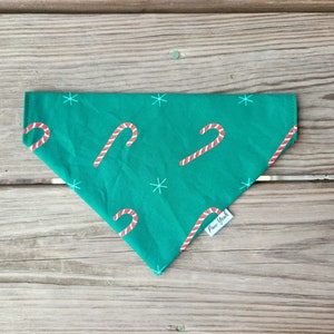 Candy Cane Lane | Slip-On Pet Bandana | Dog Bandana | Christmas Dog Bandana | Holiday Dog Bandana | Candy Cane Dog Bandana | Christmas Candy